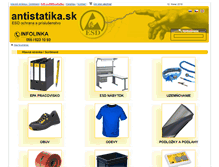 Tablet Screenshot of antistatika.sk